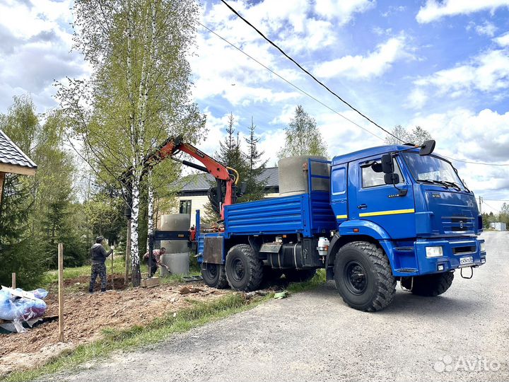 Бурение септиков из колец машиной за 1 день