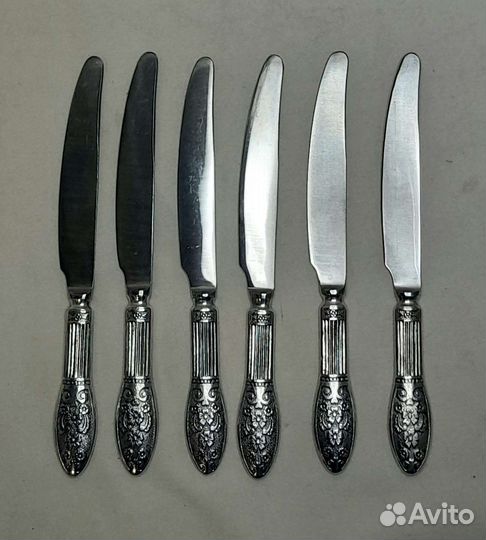 Винтажный набор столовых ножей рмз