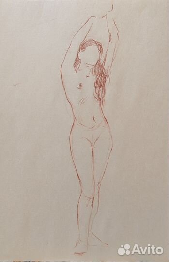Наброски женская обнажённая натура