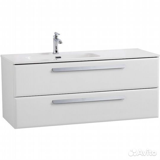 Тумба подвесная белый глянец 120см L ECO-CER-N-12