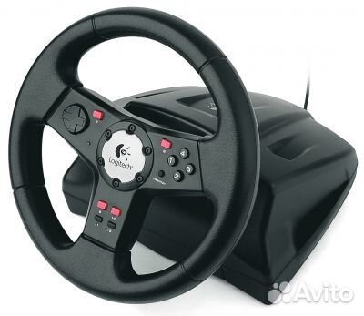 Руль игровой с педалями. Logitech Formula Wheel