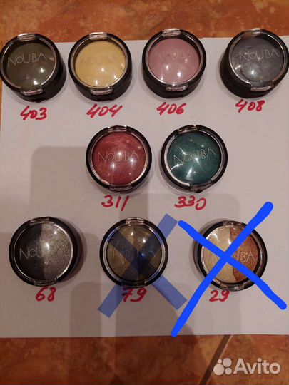 Тени в отдельной упаковке nouba