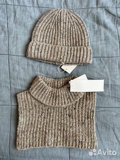 Шапка шарф манишка arket новая