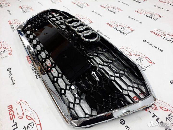 Решетка на Audi A6 в стиле RS6 18+ гг. дизайн 1