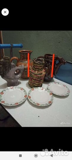 Вазы, графины, кувшины, стаканы СССР, крынки