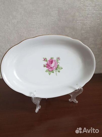 Тарелка овальная, фарфор Kahla-Konitz, СССР, ГДР