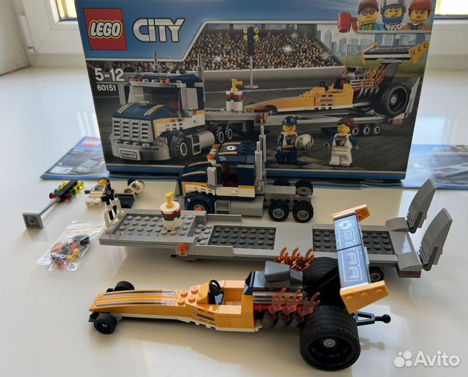 Lego City 60151 Лего Сити Грузовик для драгстера