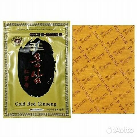 Корейский пластырь с красным женьшенем