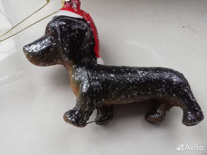 Елочное украшение собачка
