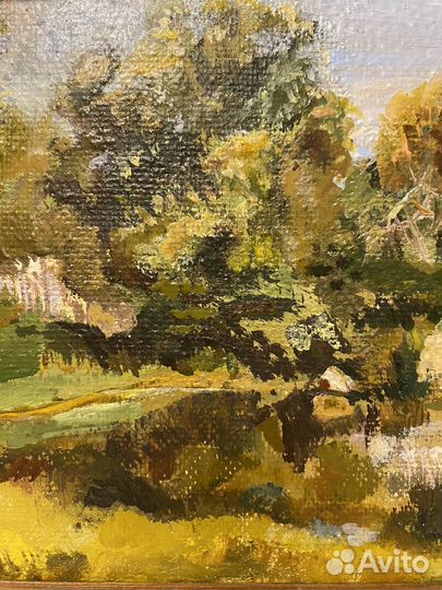 Картина маслом осенний пейзаж