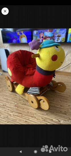 Божья коровка,каталка-качалка 2в1