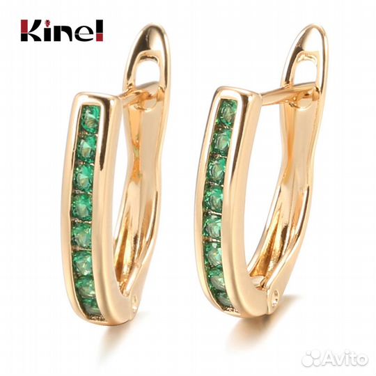 Позолоченные серьги Kinel