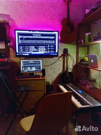 Частные занятия на акустической гитаре и фортепиан