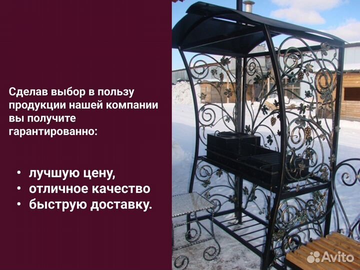 Кованые мангалы с крышей
