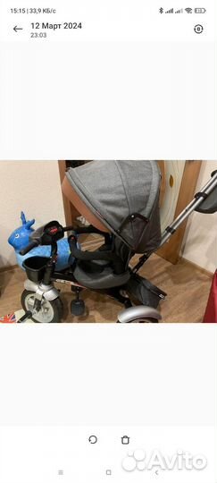 Детский велосипед с родительской ручкой бу
