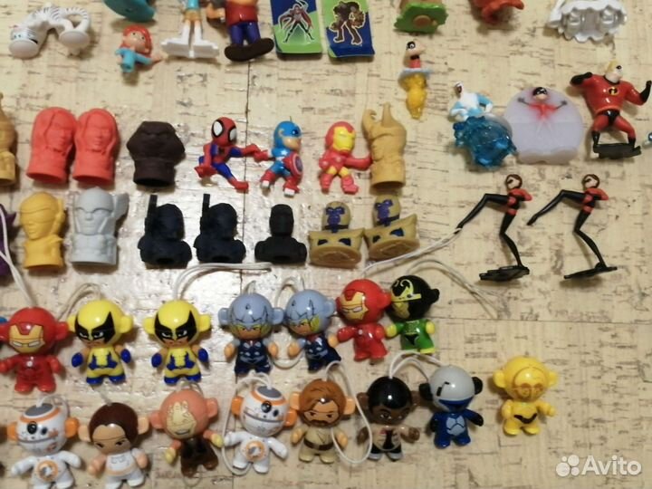 Самые разные игрушки киндеры макдоналдс стиратели