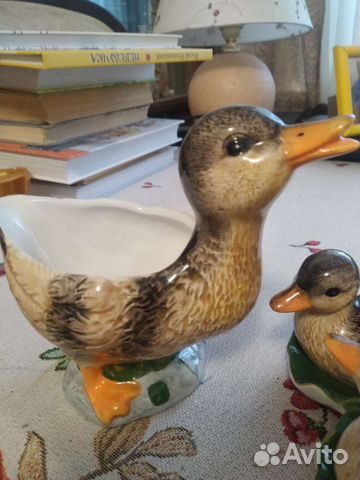 Вазочка утка и статуэтки утки