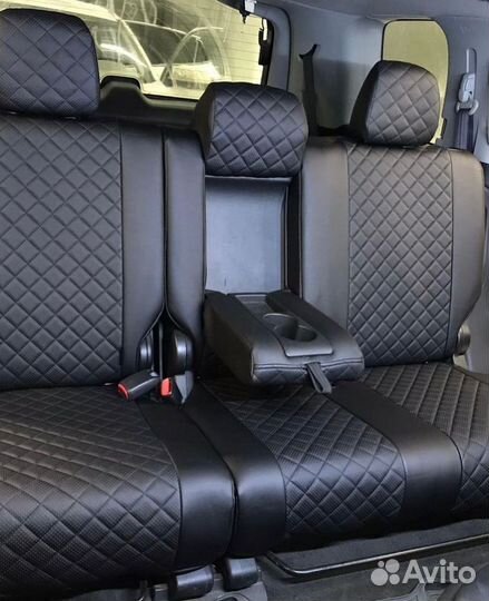 Чехлы из экокожи Ромб Honda Pilot II от Автопилот