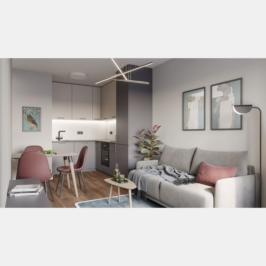 2-к. квартира, 46,3 м², 1/9 эт.