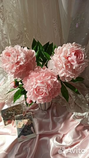 Пионы ручная работы, холодный фарфор