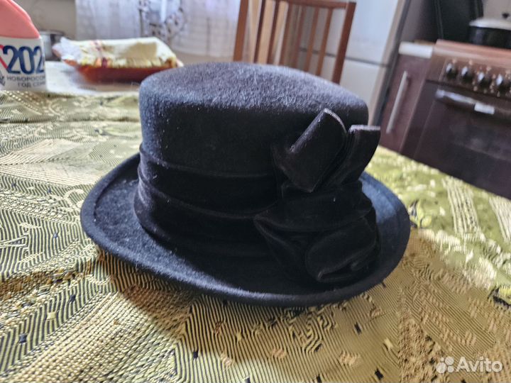 Шляпа фетровая женская черная. Гримуар