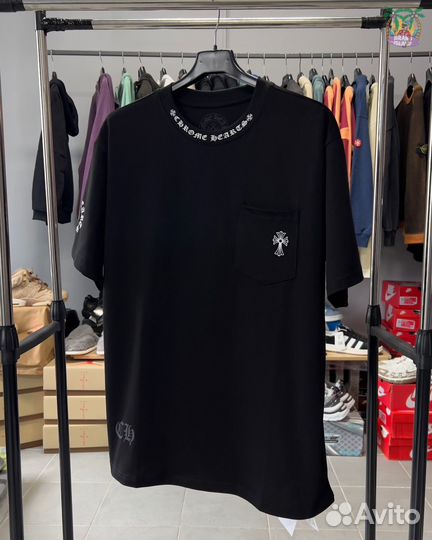 Футболка Chrome Hearts Neck Logo Black