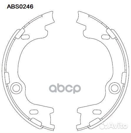 Тормозные Колодки Барабанные ABS0246 allied nippon