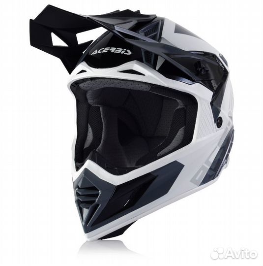 Шлем кроссовый Acerbis X-track White/Black Glossy