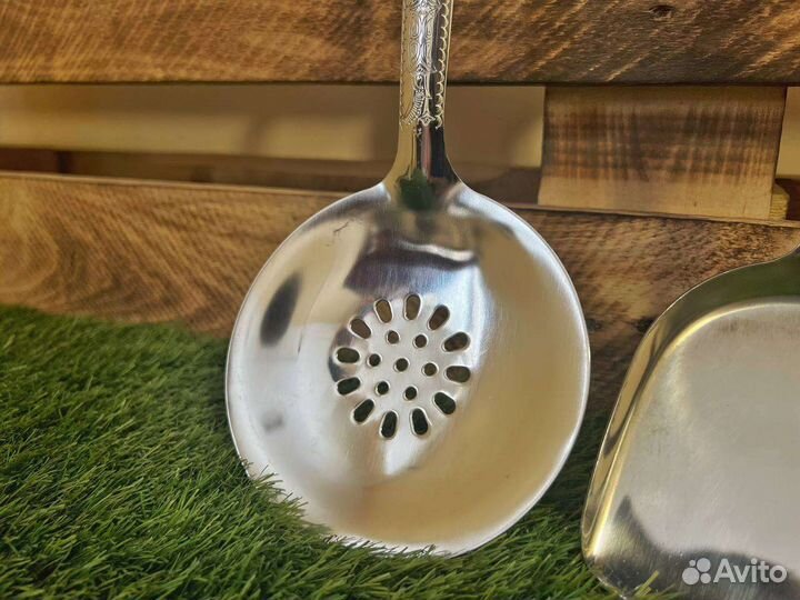 Набор шумовка, половник, лопатка для казана