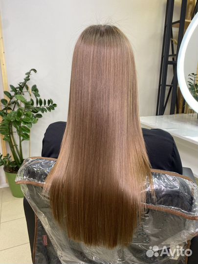 Кератиновое выпрямление волос