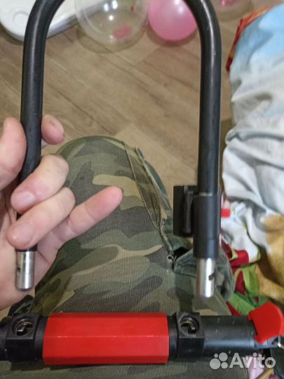 Жёсткий замок на велосипед, мопед, самокат