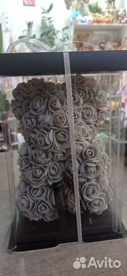 Мишка из роз 40 см