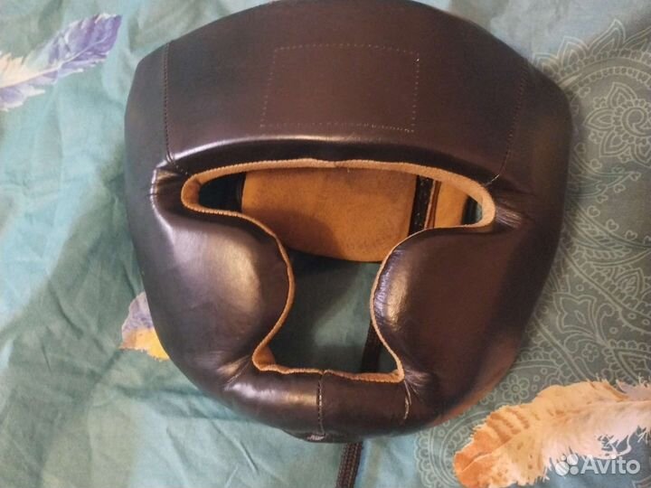 Кожаный боксерский шлем danata loin das 800