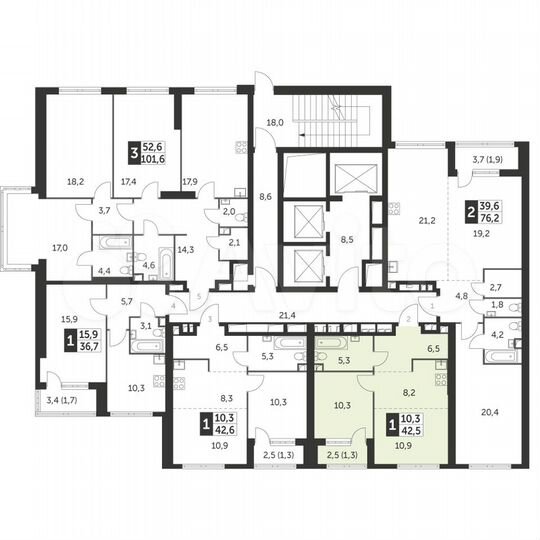 1-к. квартира, 42,5 м², 14/28 эт.
