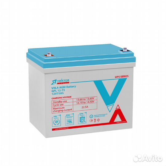 Аккумулятор для ибп vektor 12В-100 Ач