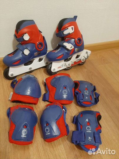 Роликовые коньки детские oxelo с защитой