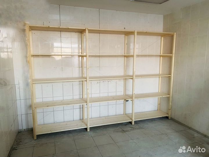 Стеллажи деревянные