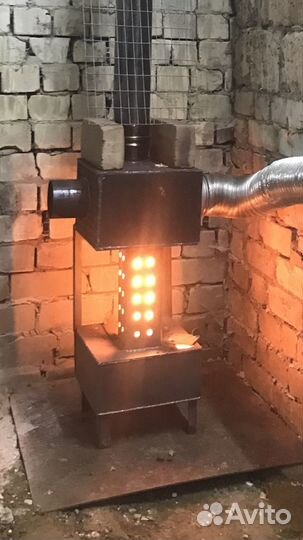 Буржуйка печь на отработке