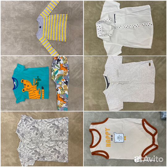 Брендовые вещи пакетом (41 шт)на 80;86;90;92 см;