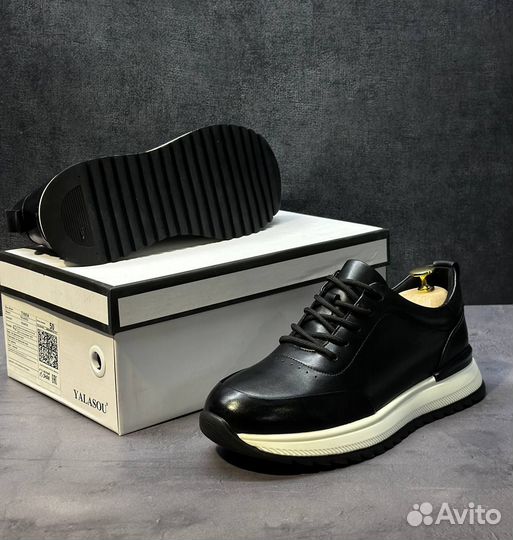 Кроссовки кожаные мужские yalasou