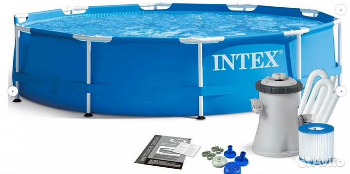 Kаркасный бассейн Intex Metal frame pool 305х76