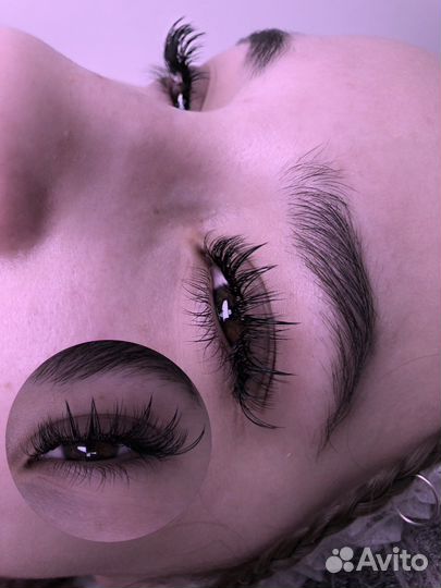 Наращивание ресниц, ламинирование бровей и ресниц