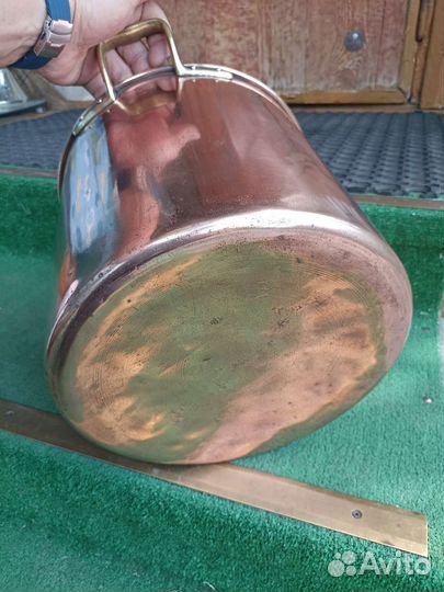 Кастрюля Царская красно-медная.клеймо