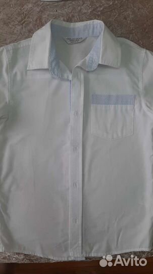 Рубашка белая для мальчика 128 - 134 р