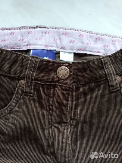 Джинсы вельветовые на девочку