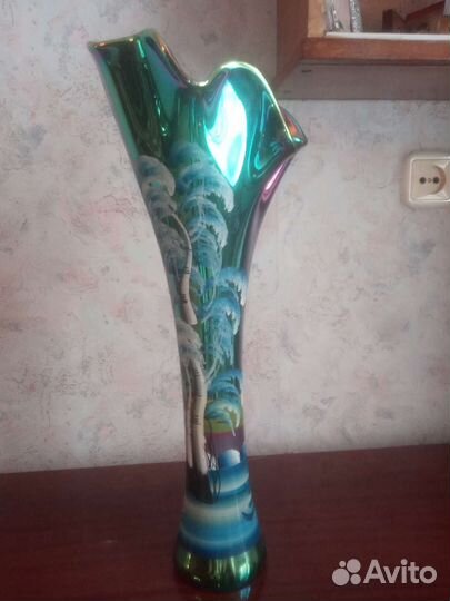 Вазы из цветного стекла СССР