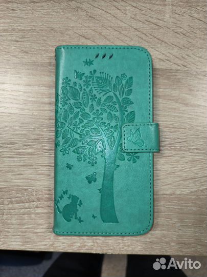 Кожаный чехол-книжка на Samsung galaxy j7 2017