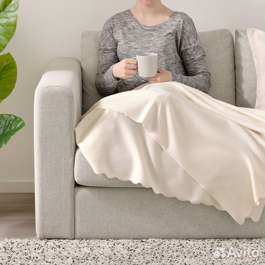 Плед IKEA Тхоргун новый бежевый