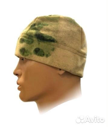 Шапка флисовая. Мох, Хаки, Мультикам, Белый