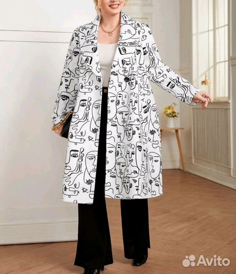 Пальто женское осень весна 52 54